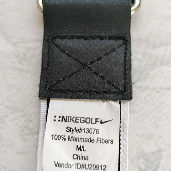 Nick Golf Black and Pink Striped Women's Belt Sz M/L D Ring Closure Preppy Work - Picture 2 of 7